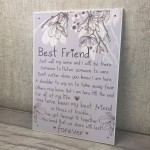 Friendship Gift Best Friend Plaque Sign Thank You Birthday Gifts