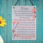 Nan Memorial Gift Grave Plaque Tribute Hanging Sign Rememberance