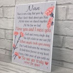 Nan Memorial Gift Grave Plaque Tribute Hanging Sign Rememberance