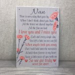 Nan Memorial Gift Grave Plaque Tribute Hanging Sign Rememberance