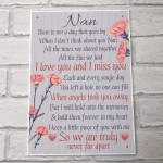 Nan Memorial Gift Grave Plaque Tribute Hanging Sign Rememberance