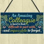 Amazing Colleague Gift Hanging Plaque Friendship Work Thank You