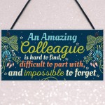 Amazing Colleague Gift Hanging Plaque Friendship Work Thank You