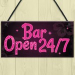 Bar Sign Pub Club Home Bar Open Display Hanging Plaque Kitchen 