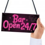 Bar Sign Pub Club Home Bar Open Display Hanging Plaque Kitchen 