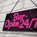 Bar Sign Pub Club Home Bar Open Display Hanging Plaque Kitchen 