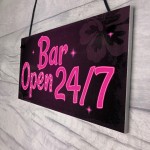 Bar Sign Pub Club Home Bar Open Display Hanging Plaque Kitchen 