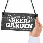 Welcome Sign Beer Garden Signs Wall Pub Garden Plaque Gifts