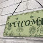 Welcome Sign Front Door Shed Garden SummerHouse Plaque Gift