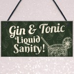 Gin & Tonic Novelty Alcohol Gin Plaque Man Cave Home Bar Sign