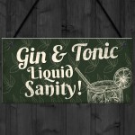 Gin & Tonic Novelty Alcohol Gin Plaque Man Cave Home Bar Sign