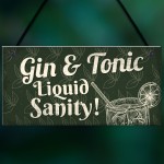 Gin & Tonic Novelty Alcohol Gin Plaque Man Cave Home Bar Sign