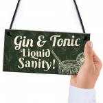 Gin & Tonic Novelty Alcohol Gin Plaque Man Cave Home Bar Sign