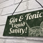 Gin & Tonic Novelty Alcohol Gin Plaque Man Cave Home Bar Sign
