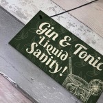 Gin & Tonic Novelty Alcohol Gin Plaque Man Cave Home Bar Sign