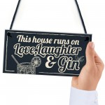 Fun Laughter Gin Kitchen Plaque Alcohol Home Bar Pub Sign Gifts