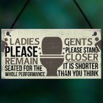 Bathroom Signs Toilet Door Wall Plaques Men Ladies Shabby Chic