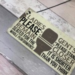 Bathroom Signs Toilet Door Wall Plaques Men Ladies Shabby Chic