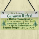 Caravan Plaque Novelty Chic Camping Holiday Sign Nan Grandad 