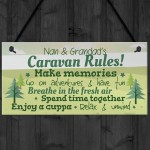 Caravan Plaque Novelty Chic Camping Holiday Sign Nan Grandad 