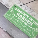 Come Sit Shabby Chic Wall Signs Garden Sign Shed Plaques Gift