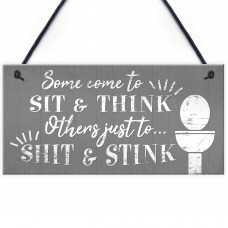 Come To Sit Funny BATHROOM Signs  Chic Door Plaque for Toilet