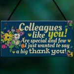 Colleague Gift Plaque Friendship Friend Sign Thank You Work 