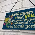 Colleague Gift Plaque Friendship Friend Sign Thank You Work 