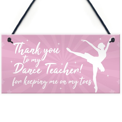 Thank You Dance Teacher Gift Hanging Plaque Goodbye Gift For Her