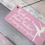 Thank You Dance Teacher Gift Hanging Plaque Goodbye Gift For Her