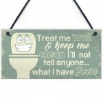 Funny BATHROOM Signs Shabby Chic Door Plaque Sign for Toilet 