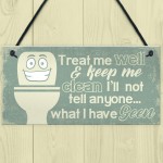 Funny BATHROOM Signs Shabby Chic Door Plaque Sign for Toilet 