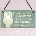 Funny BATHROOM Signs Shabby Chic Door Plaque Sign for Toilet 