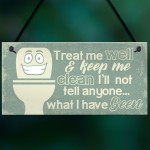 Funny BATHROOM Signs Shabby Chic Door Plaque Sign for Toilet 