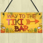 Welome Tiki Bar Party Hanging Pub Plaque Beer Cocktails Sign