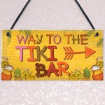 Welome Tiki Bar Party Hanging Pub Plaque Beer Cocktails Sign