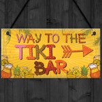 Welome Tiki Bar Party Hanging Pub Plaque Beer Cocktails Sign