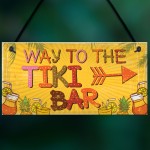 Welome Tiki Bar Party Hanging Pub Plaque Beer Cocktails Sign