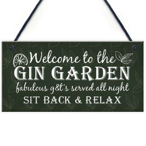 Gin Signs Garden Shed Bar Pub Plaque Gin & Tonic Alcohol Sign