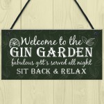 Gin Signs Garden Shed Bar Pub Plaque Gin & Tonic Alcohol Sign