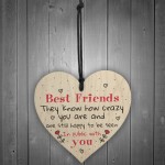 Best Friend Birthday Gift Friendship Sign Wood Heart Thank You