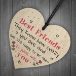 Best Friend Birthday Gift Friendship Sign Wood Heart Thank You