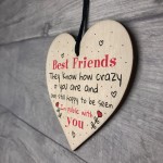 Best Friend Birthday Gift Friendship Sign Wood Heart Thank You