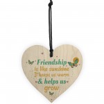 Friendship Like Sunshine Wood Heart Sign Friend Gift Thank You