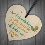 Friendship Like Sunshine Wood Heart Sign Friend Gift Thank You