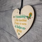 Friendship Like Sunshine Wood Heart Sign Friend Gift Thank You