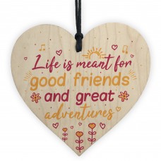Best Friend Friendship Sign Plaque Wood Heart Thank You Gift