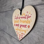 Best Friend Friendship Sign Plaque Wood Heart Thank You Gift