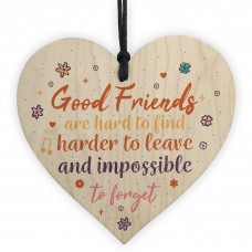 Best Friend Sign Friendship Plaque Handmade Wood Heart Thank You