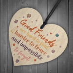 Best Friend Sign Friendship Plaque Handmade Wood Heart Thank You